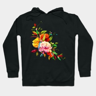 Coloured flowers blooming Hoodie